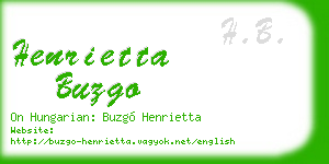 henrietta buzgo business card
