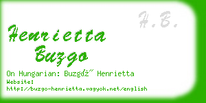 henrietta buzgo business card